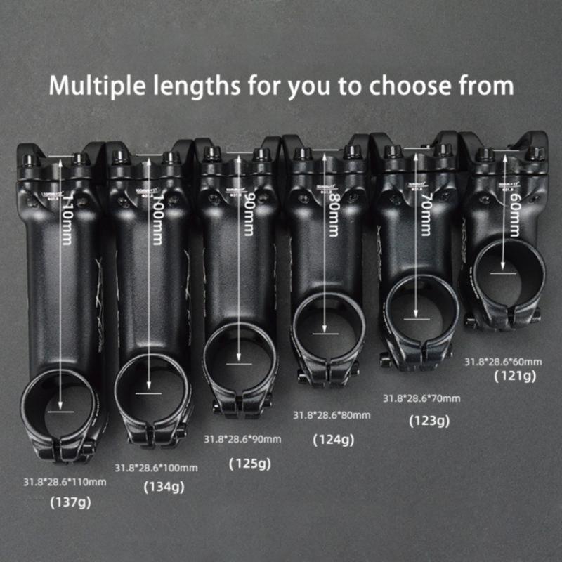 Heiß! Fahrradvorbau 10/17/25/35 Grad 60/70/80/90/100/110mm Aluminiumlegierung Mountainbike Hohl Riser