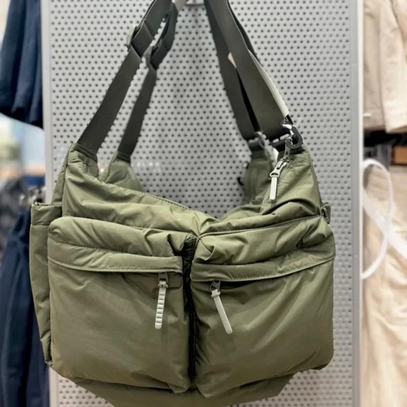 Nylon Zipper Casual Handbag Men Multi-pocket Streetwear Messenger Bag Waterproof Sport Shoulder Bag High Capacity Bags For Women