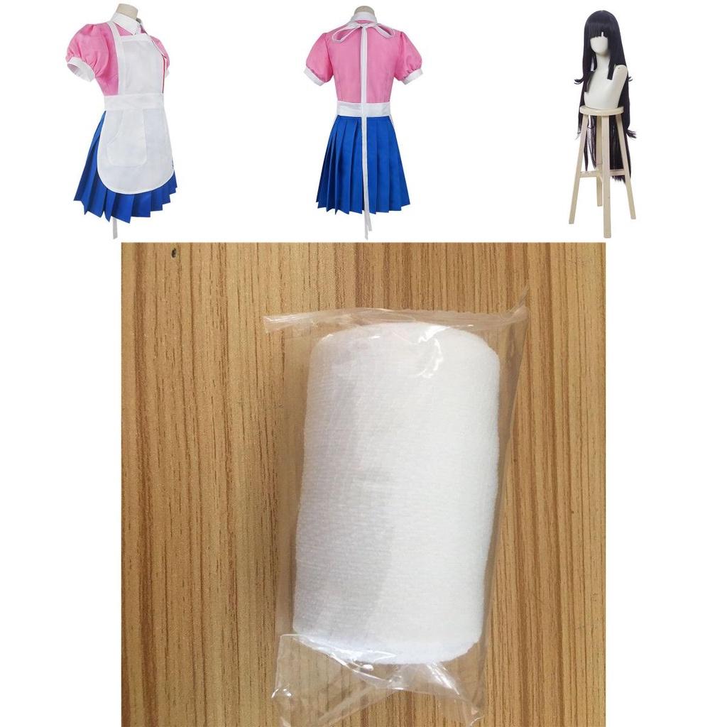 Dangan Ronpa 2 Mikan Tsumiki Pink White Uniform Suit Costume