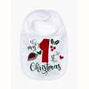 My First Christmas Bib 1st Baby Cake Smash Bib Baby Shower Newborn Birthday Winter Holiday Accessories New Year Baby Clothing