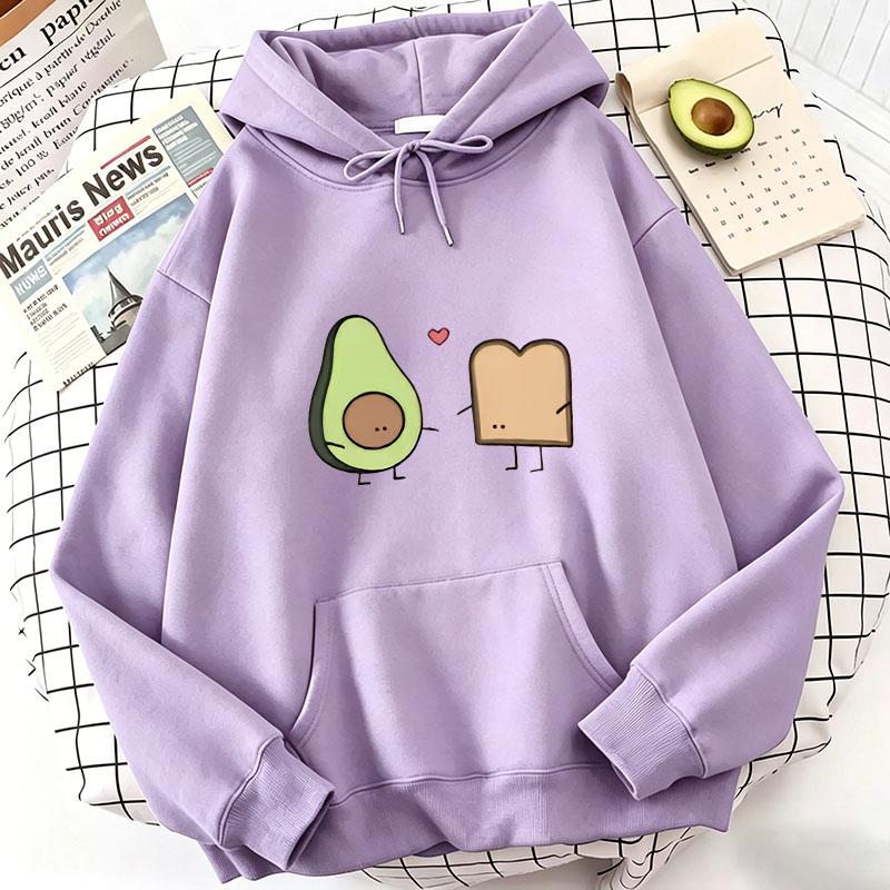 2026 Kawaii Avocado Love Print Hoodies Spring Autumn Winter Casual Hoodies Sweatshirts Men Women Pullovers with Pocket
