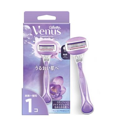 Venus Razor Sharp Body 1 keičiamasis peiliukas komplekte Violetinis kvapas Drėkinančiai odai Skustuvas Moteriškas - + - - - Moteriškas
