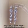Luxurious Sparkling Zircon Silver Color Wheat Spike Tassel Pendant Earrings 2026 Design Women's Sexy Jewelry Fashion Accessories