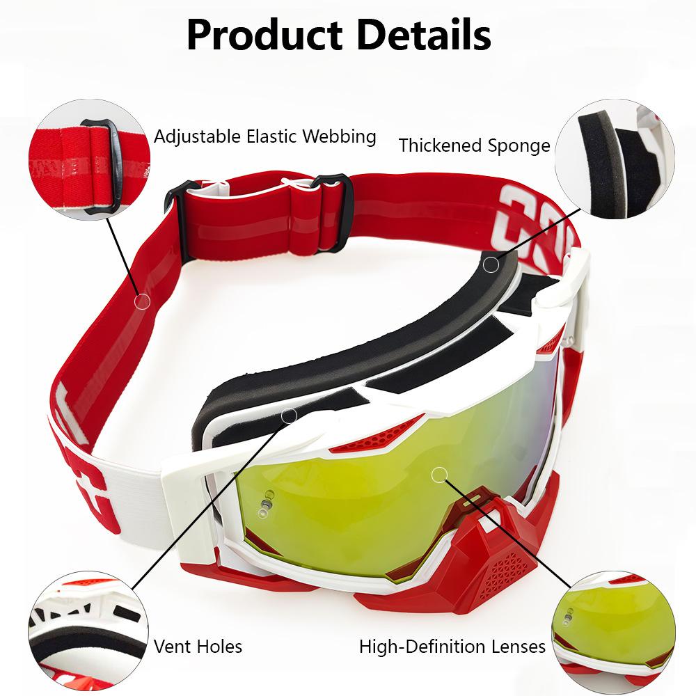 New Motorcycle Goggles, 100% Outdoor Ski and Cycling Eyewear, Racing and Off-road Helmet Goggles, Sports Eyewear