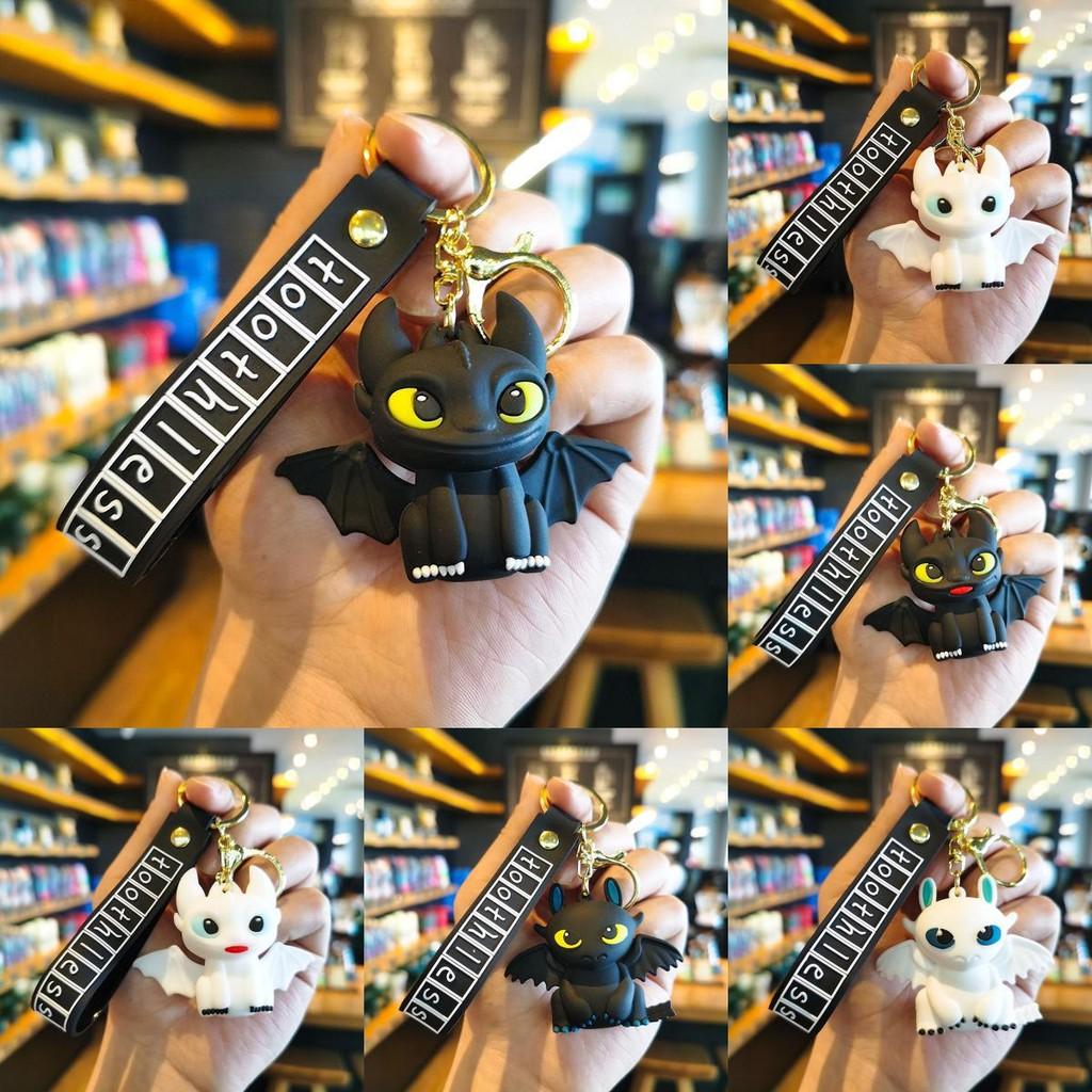Toothless Dragon Keychain Silicone Pendant With Smile Design For Couples Gift And Accessories