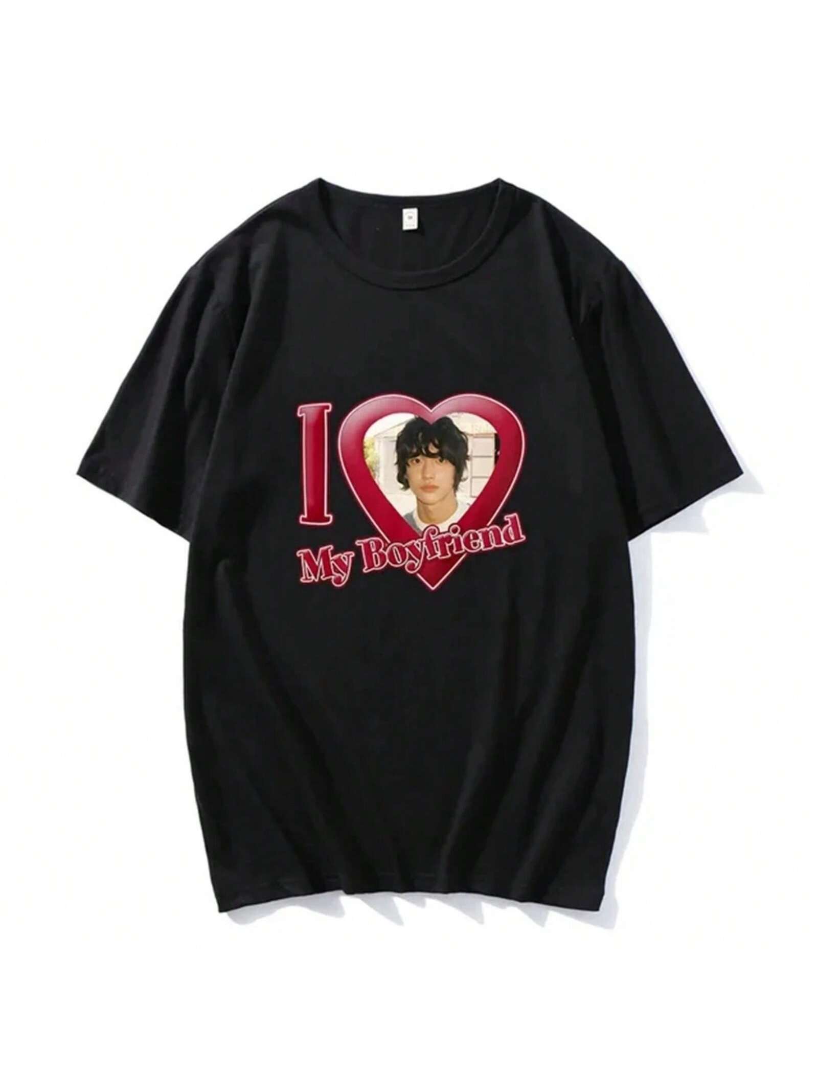 Love 119  Rise And Realize T-Shirts Boys Band I Love My Boyfriend Tee-Shirt Korean Style Graphic Printing Tees Cotton 80128 S разноцветный