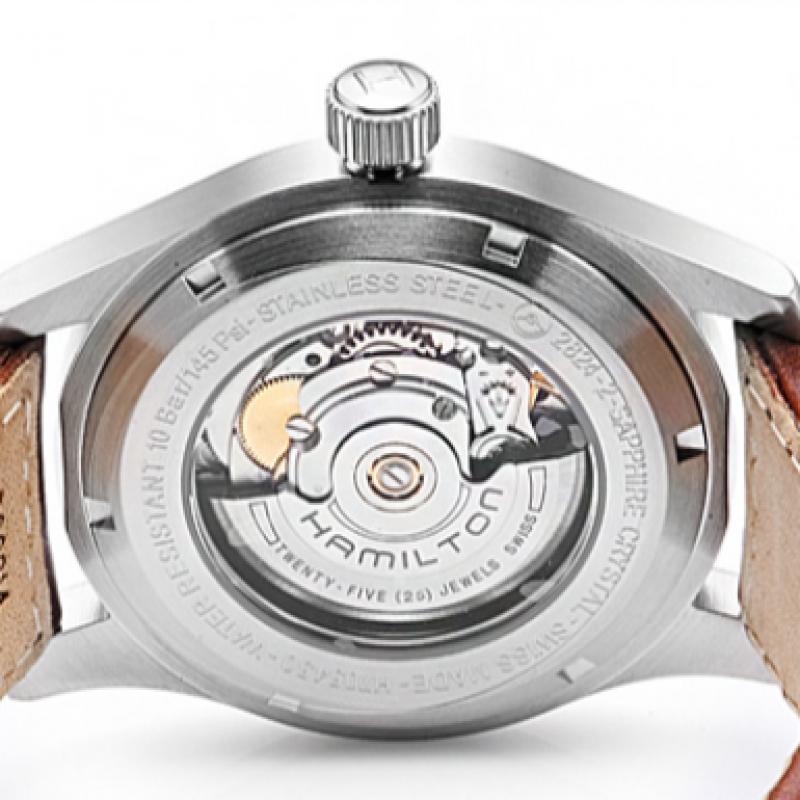 Hamilton H70555533 Khaki Field Męski skórzany zegarek
