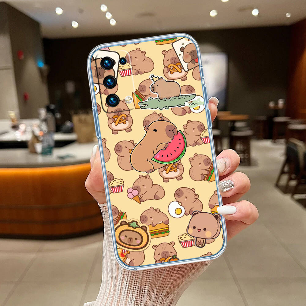 Cartoon Capybara Case for Motorola G10 G20 G04 E30 E40 E22 E20 E13 E15 G22 G23 G05 G75 G35 G55 E22S E7 G6 G7 G8 G9 Plus Power Play