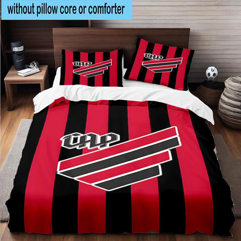 3pcs Athletico Paranaense Printed Bedding Set Duvet Cover Closure Includes 1 Duvet Cover & 2 Pillowcases Bedding Sets Home Decor Gifts