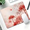 Flower Red Mouse Pad Large Square Computer Office Game Table Mats Rubber Anti-slip Mousepads Small Decor Desk Pads XS 250x200mm