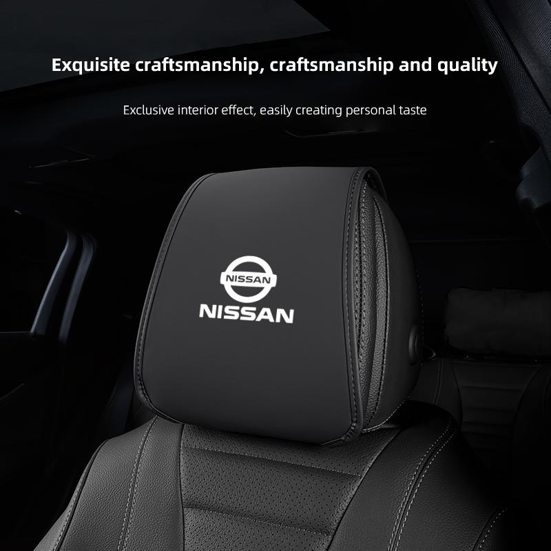Set Protettivo Copricapo in Pelle per Sedile Auto Anteriore Posteriore per Nissan Sylphy N7 Teana Qashqai Note J10 J11 Navara Juke GTR