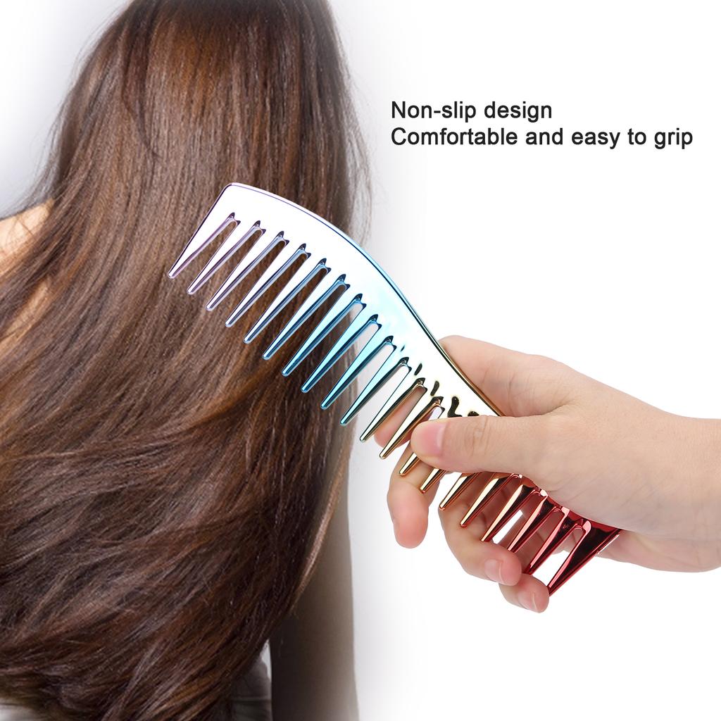 5pcs Space Aluminum Colorful Gradient Haircut Comb Salon Hairdressing Comb Styling Tool