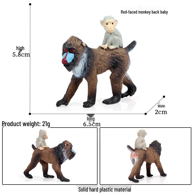 Children's Cognitive Simulation Primate Model: Gorilla & Golden Snub-nosed Monkey Wildlife Toy