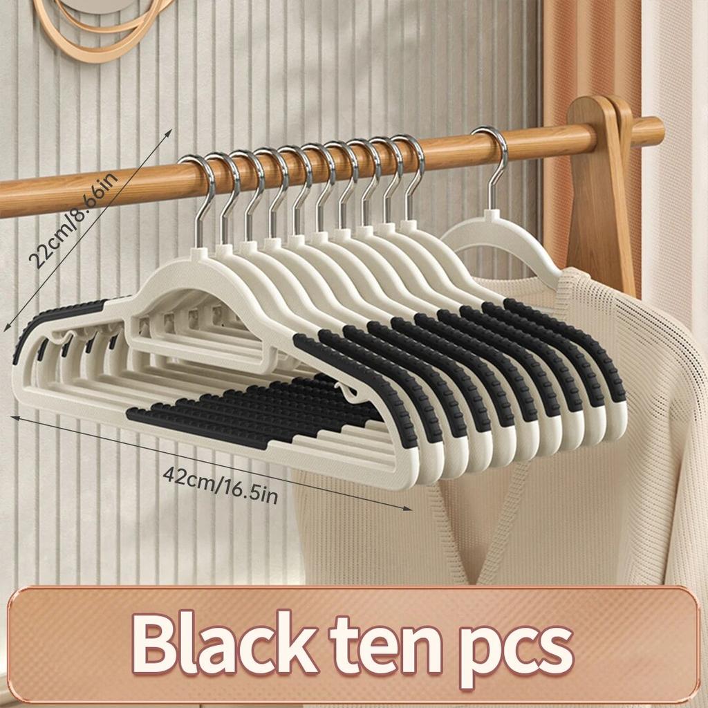 10PCS Clothes Hanging Household Hangers Non-slip Dormitory Bedroom Special Storage Clothes Hanging No Trace