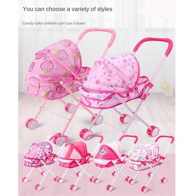 Dolls Pram Baby Stroller Play Game Kids House Accessories Furniture Toy Play Toy for Toddlers Little Girls Boys Children