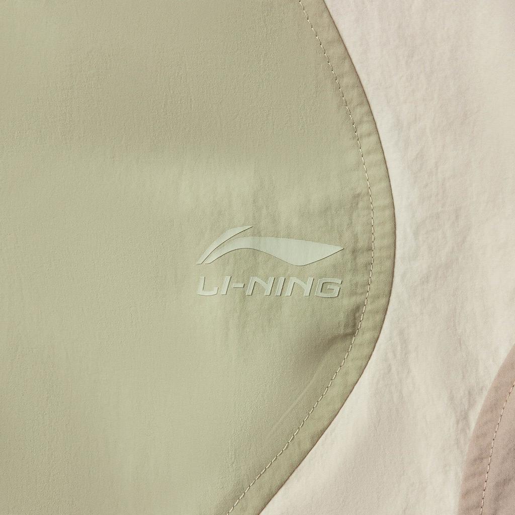 Li Ning Color Block Mid Waist Breathable Versatile Five Point Sports Shorts Men Shorts Leaf-Green AKSV495-2