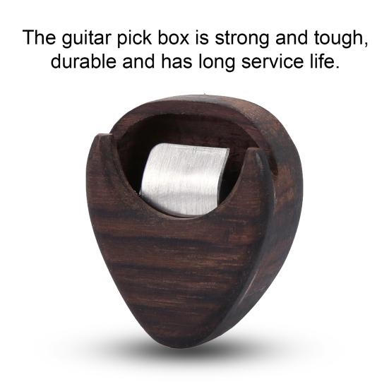 Guitar Picks Wood Box Moisture-proof Fine Workmanship Musical Instrument Accessory Guitar Pick Plectrum