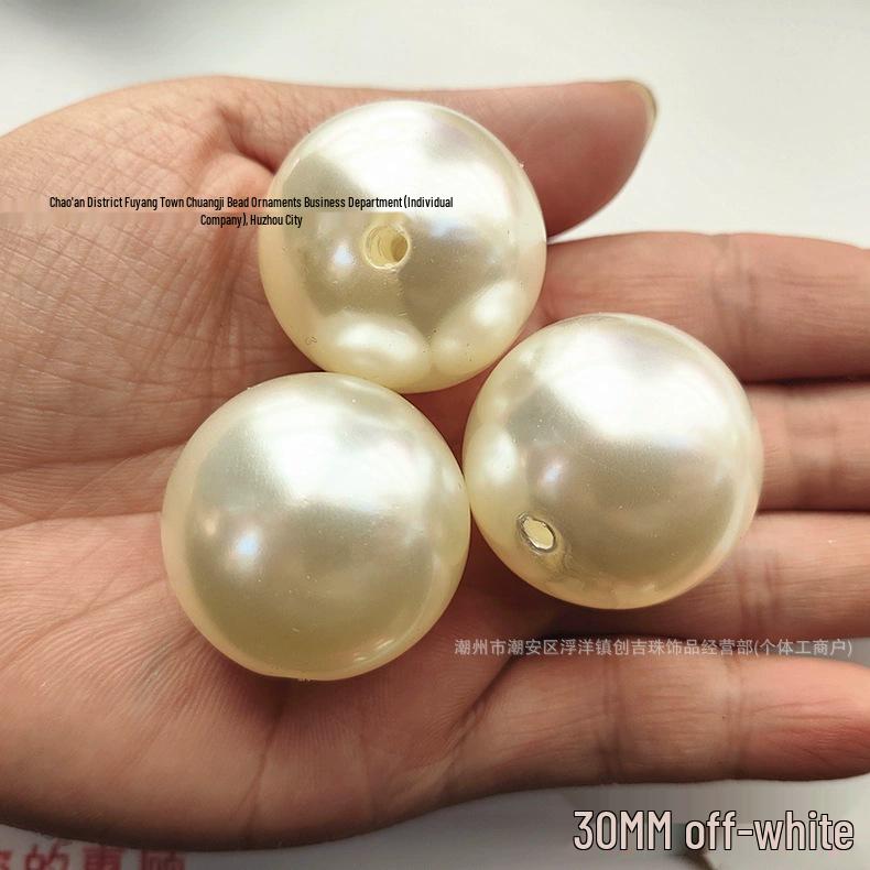 Gör-det-själv Handgjorda ABS Imitation Pärlor Runda Pärlor (4-30 mm) - Material för smyckestillbehör