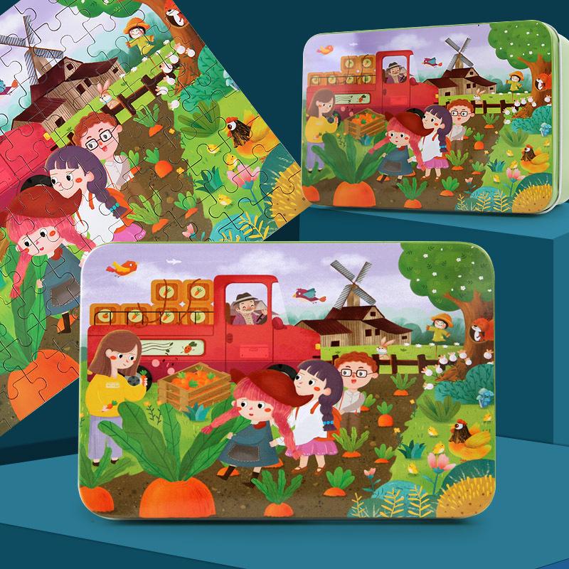 Wooden Jigsaw Puzzle Toy - 9 To 100 Pieces, Children's Early Education & Matching Game