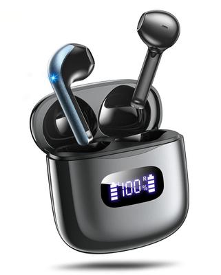 Auriculares Bluetooth 2025 con Nivel de Batería Bluetooth Inalámbrico 65ms Baja Latencia ENC Ruido Hasta 60 Reproducción Soporte Pantalla, 5.4+EDR, Auriculares, Estéreo Hi-Fi,