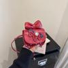 Girls over cute messenger bag red bow pony new year girls red envelope lucky money mini shoulder bag
