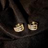 Japanese & Korean Elegant Zircon Multi-Layer Ear Cuff Hoops
