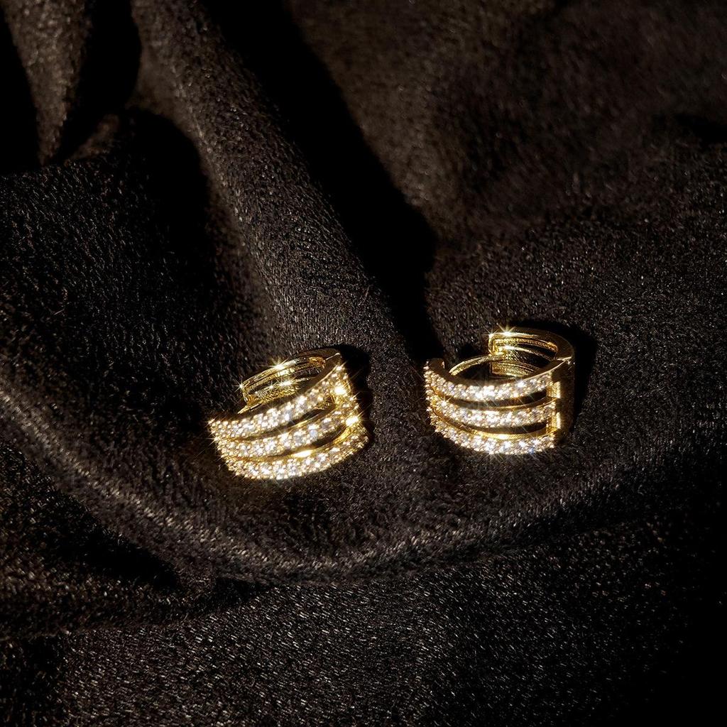 Japanese & Korean Elegant Zircon Multi-Layer Ear Cuff Hoops