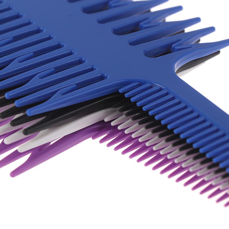 Fishbone Art Highlighting Comb Three-Sided Pointed Tooth Hair Dye Brush Comb