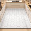 Kitchen Rug PVC Leather Waterproof Non-slip Floot Mat Large Size Oil-proof Stain-resistant Foot Mats Modern Home Decor Carpet