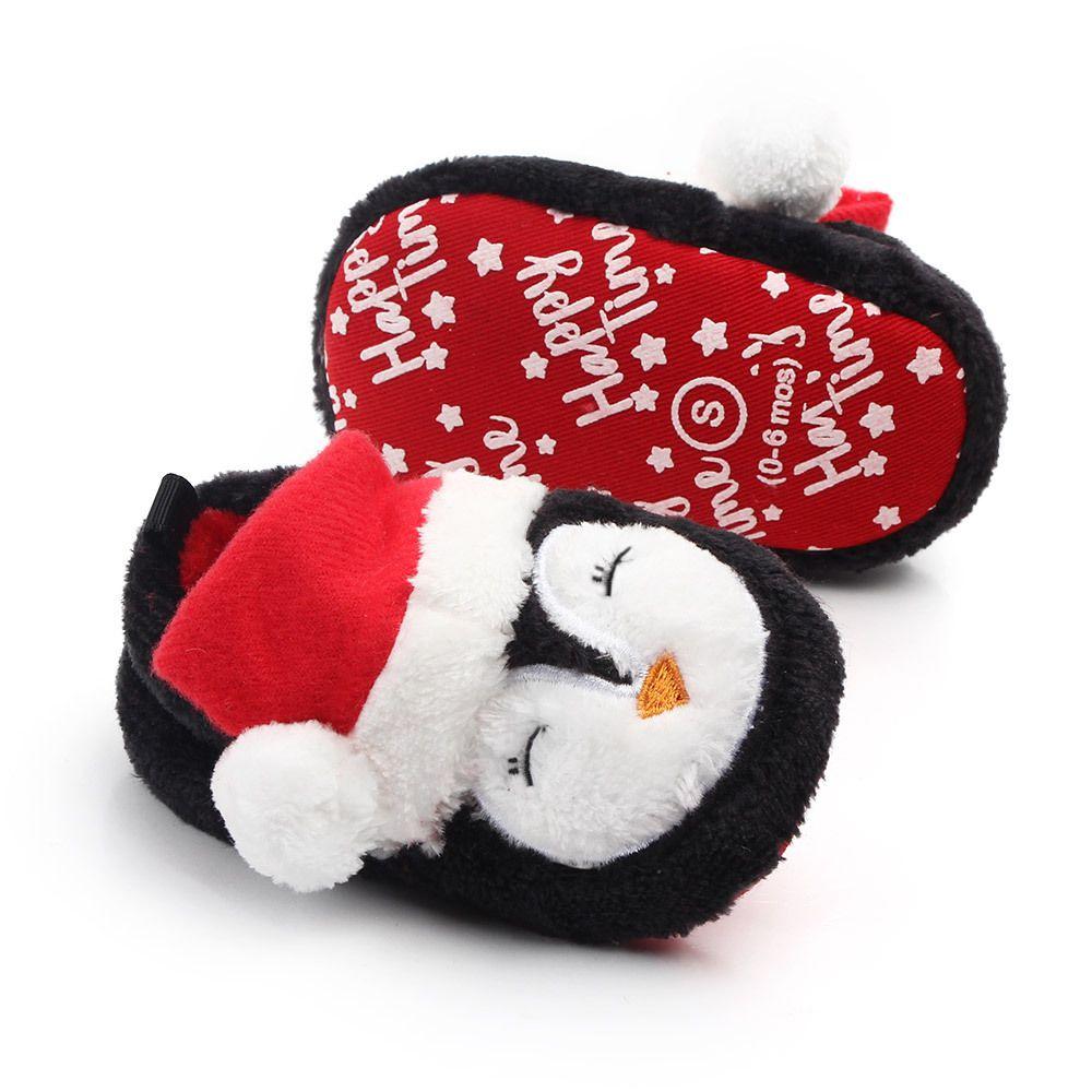 

Winter Fashion Kids Baby Boy Girl Soft Slippers Santa Claus Shoes Christmas Gift Inner length=11.5cm/4.52in чёрный