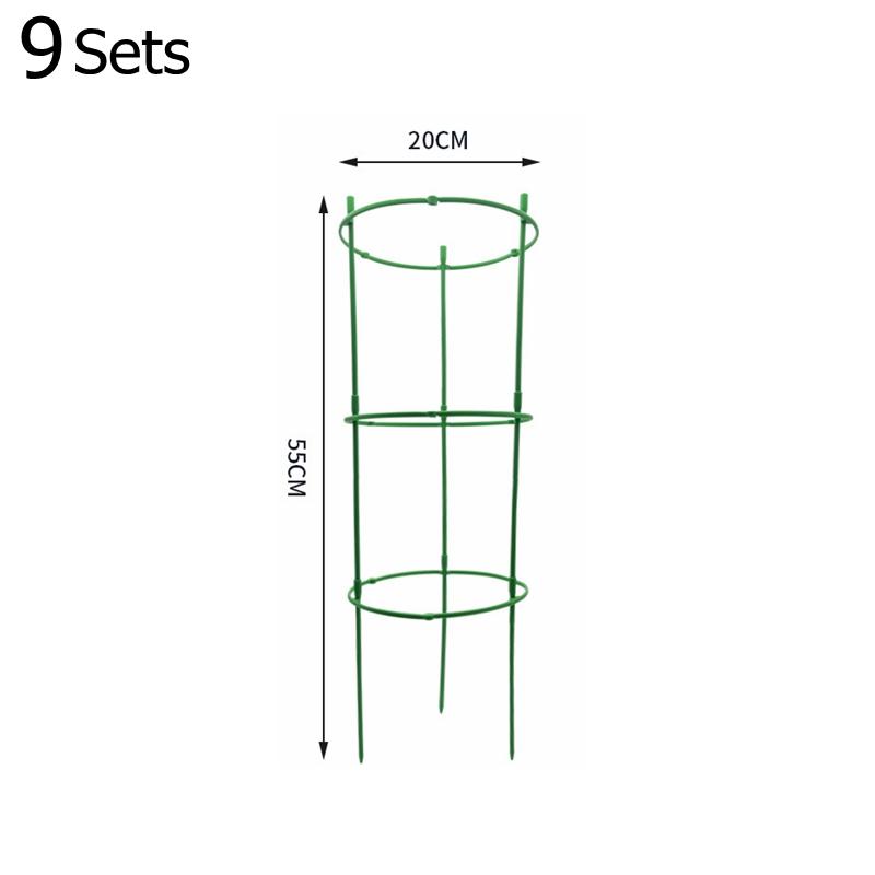 Plant Support Pile Plastic Round Plant Support Ring Potted Vine Climbing Fixing Rod Holder Plant Stake Cage Rack Garden Supplies