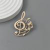 Musical Symbol Hollow Gold-plated Badge, Women’s Anti-exposure Buttons, Suit Lapel Pin, Men’s Collar Brooch, Couple Accessories