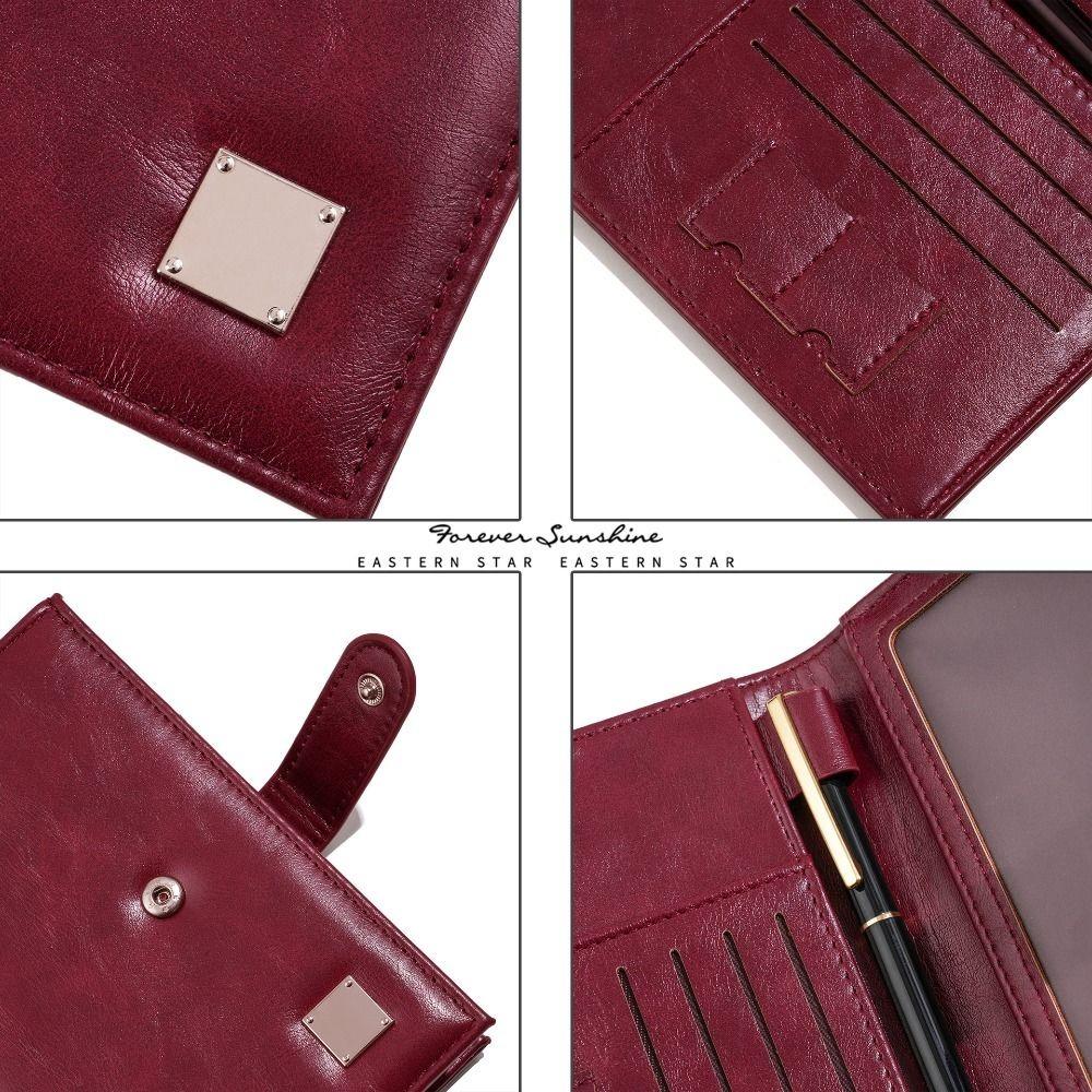 Purse PU Passport Bag Card Holder Storage Card Bag Portable Passport Clip  Men