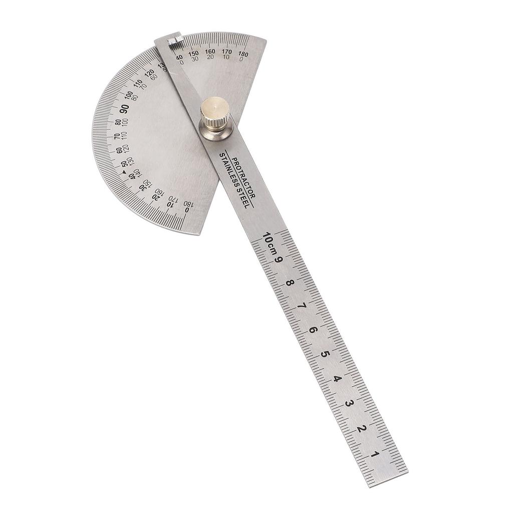 Angle Protractor Stainless Steel Portable Adjustable 0 to 180 Degree Angle Ruler Finder Angle Measure Tool with 10cm