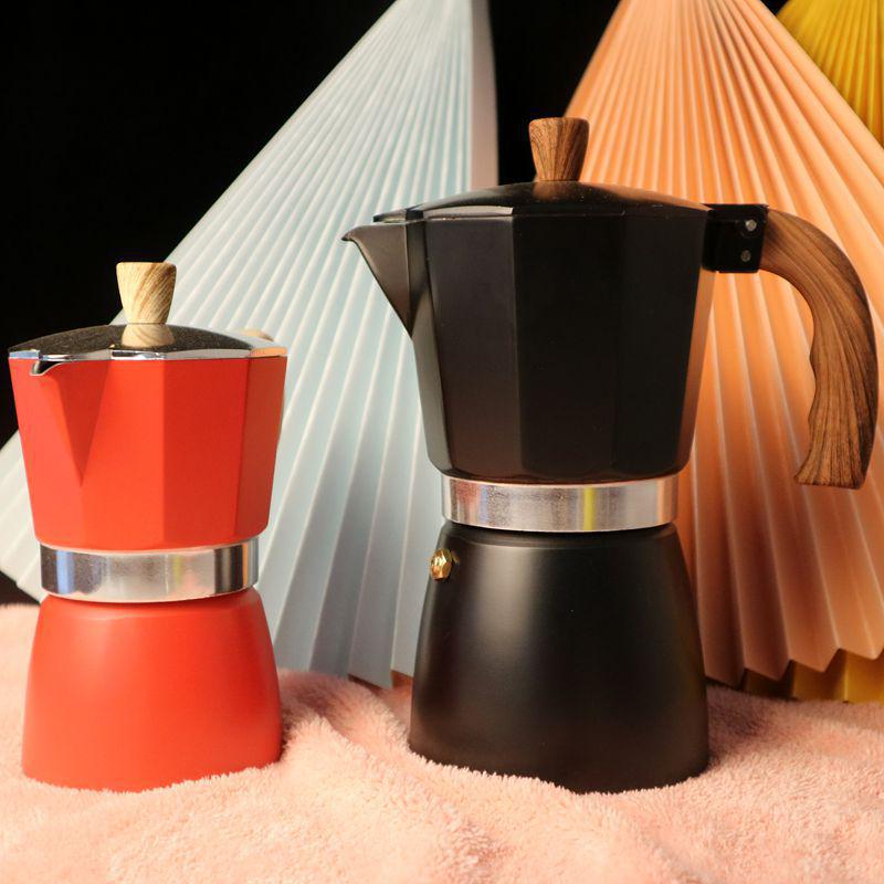 Seiko Octagonal Aluminum Moka Pot - Classic Italian Espresso Maker