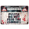 Zombie Dog Metal Sign Vintage Warning Plaque Wall Decor Man Cave Gift