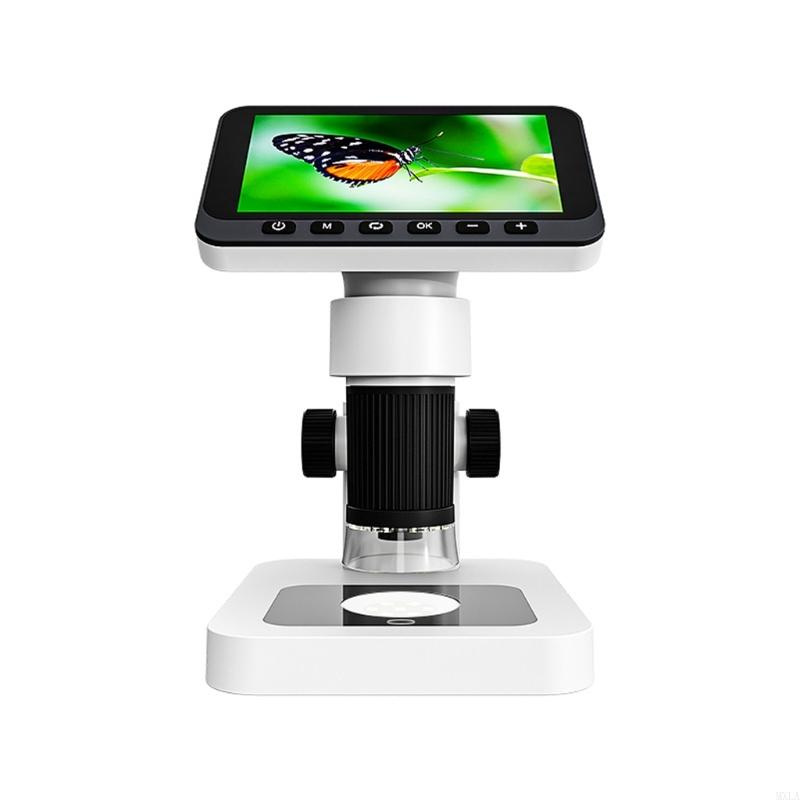 MXLA Childrens Discovery Microscope Highlighting Screen 720P Camera Triplicate Approaches And Rechargeable Battery For Play