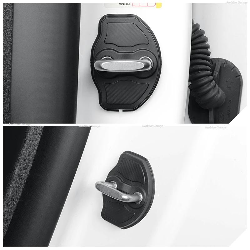 4PCS Door Lock Cover for Tesla Model 3/Y/3+ Model Y Juniper 2025 Car Door Latch Protection Cover Limiter Buckle Car Accessories
