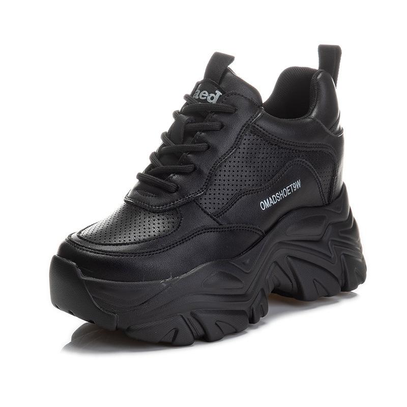

Dad shoes ins trendy new spring and autumn shoes thick-soled inner height-increasing sports shoes small man 34 чёрный