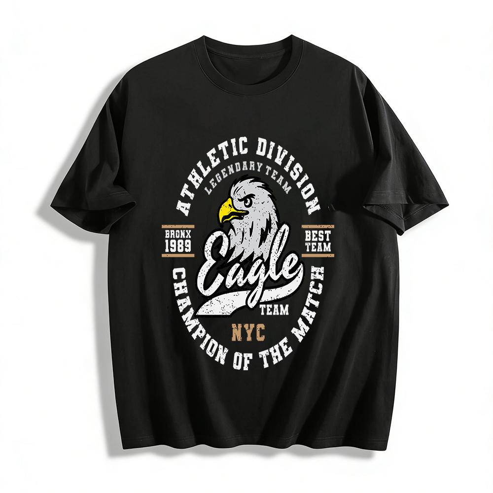 Vintage NYC Eagle Athletic Division Graphic Casual T-Shirt Pure cotton T-shirt XXS