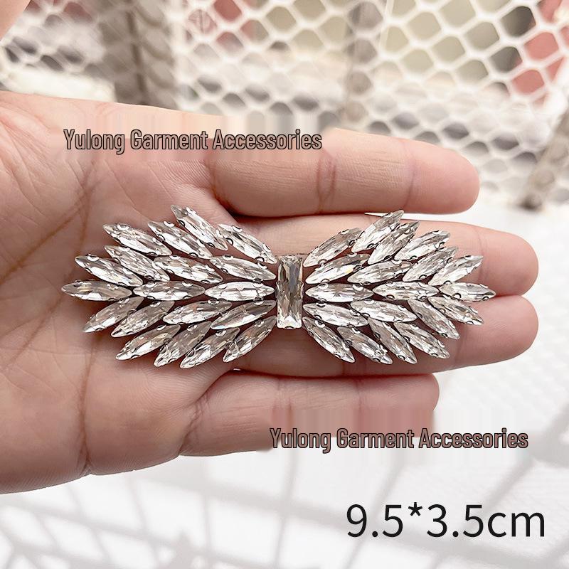 White Rhinestone DIY Hotfix Adhesive Fabric for Crystal Ornaments & Shoe Box Decorations