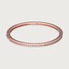 Herinov 14K Gold Eternity Pavé Bangle - White Diamond Colored Cubic