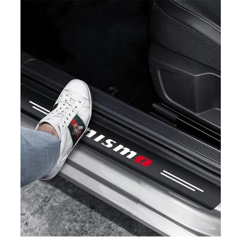 4pcs Car Stickers Car Trunk Door Sill Plate Rear Bumper Guard Protector Pad For Nissan Nismo Motorsport International OFF ROAD