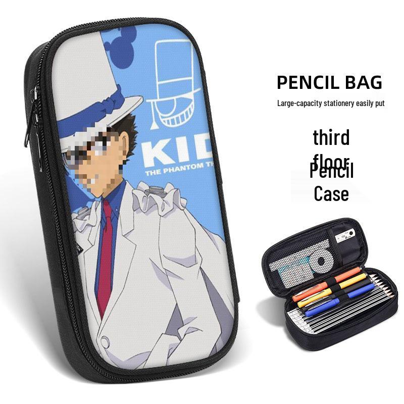 Detektiv Conan Kaito Kid Federmäppchen, Schulbedarf für Kinder, Jungen & Mädchen