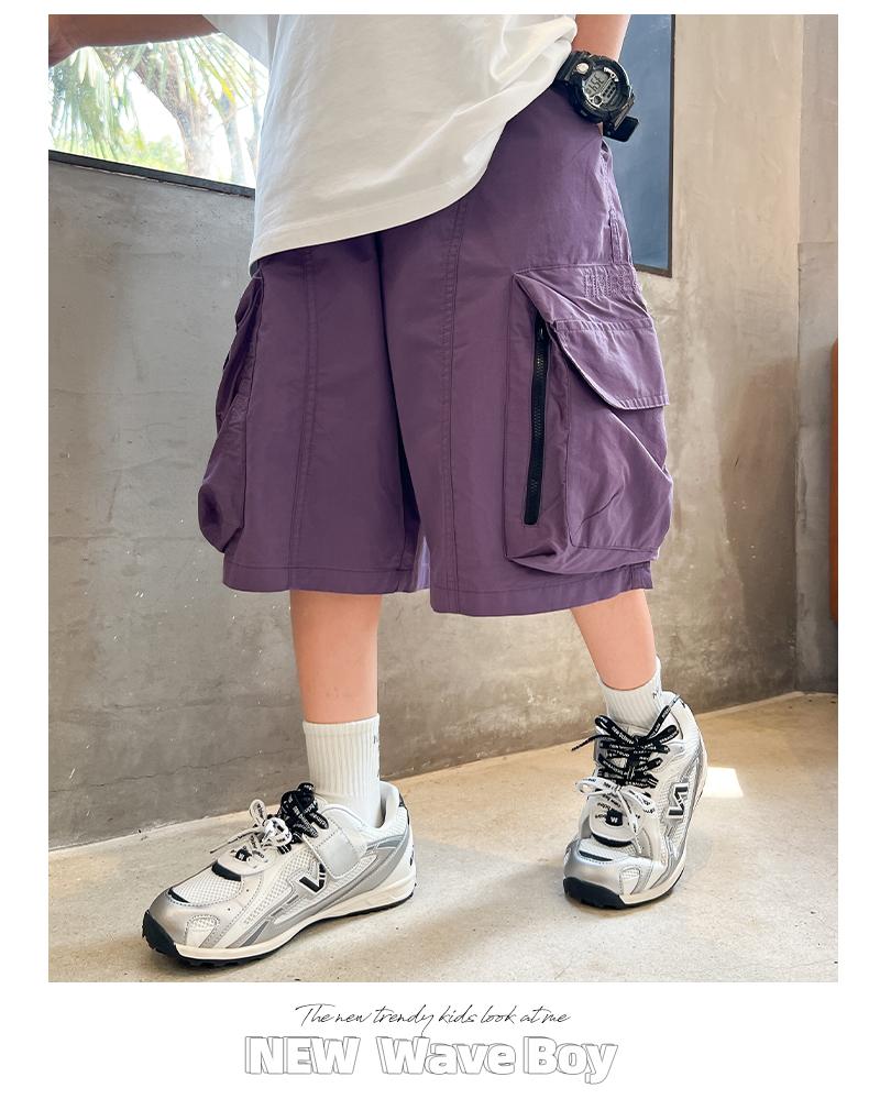 Boys' shorts summer thin 2026 new style big boys' summer clothes boys' casual loose children's workwear five quarter pants