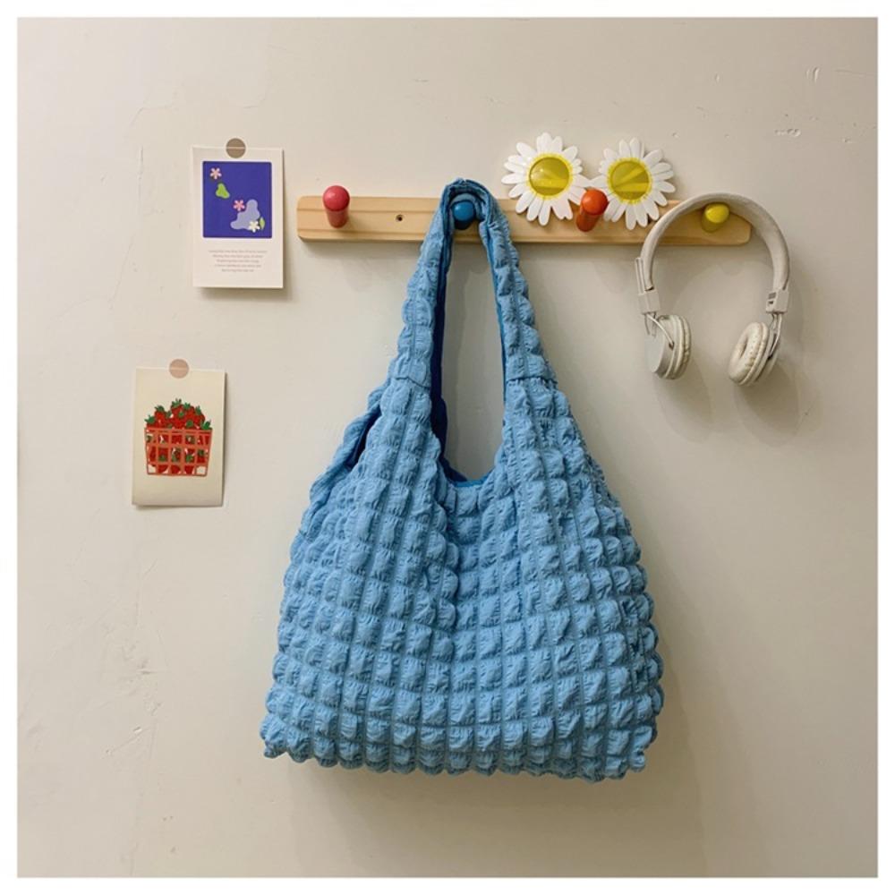 Personalized pleated bubble bag new casual fashion large capacity shoulder underarm portable tote bag
