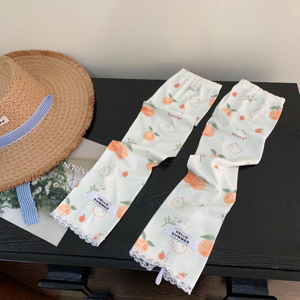 Peach Strawberry Sun Protective Sleeves Orange Watermelon Arm Covers  Girl