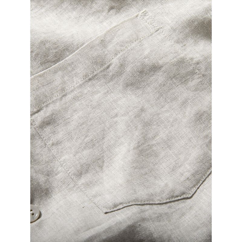 All-Linen Short-Sleeved Shirt for Men, New Summer Lightweight and Breathable Top, Japanese-Style Refreshing Loose Casual Half-Sleeved Shirt