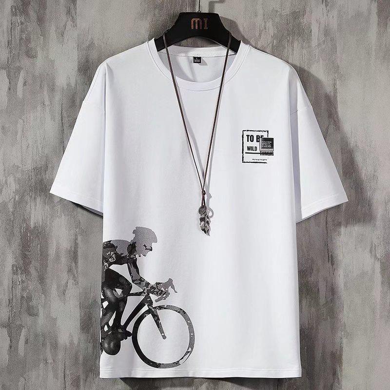 Men's 2024 Short Sleeve Loose Crew Neck T-shirt - Hong Kong Style Summer Trend