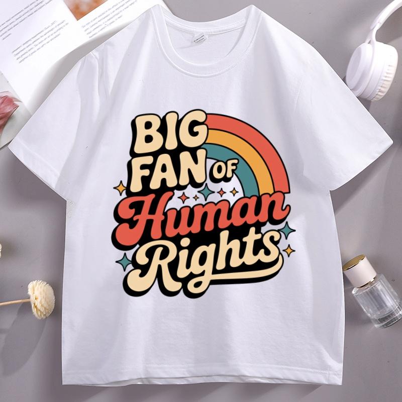 

Big Fan of HuUnisex Rights T-Shirt Unisex Women Letter Printed Round Neck T Shirt Summer Short Sleeve Tshirt Unisex Cotton Basic Tees 4XL